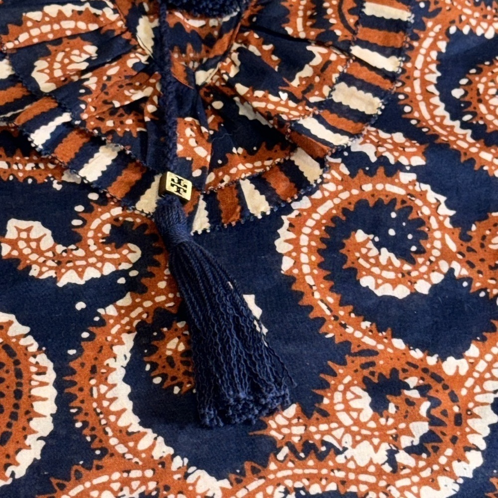 (New) Tory Burch Women’s 3/4 Sleeve Designer Blouse Top Shirt Small - Picture 4 of 16